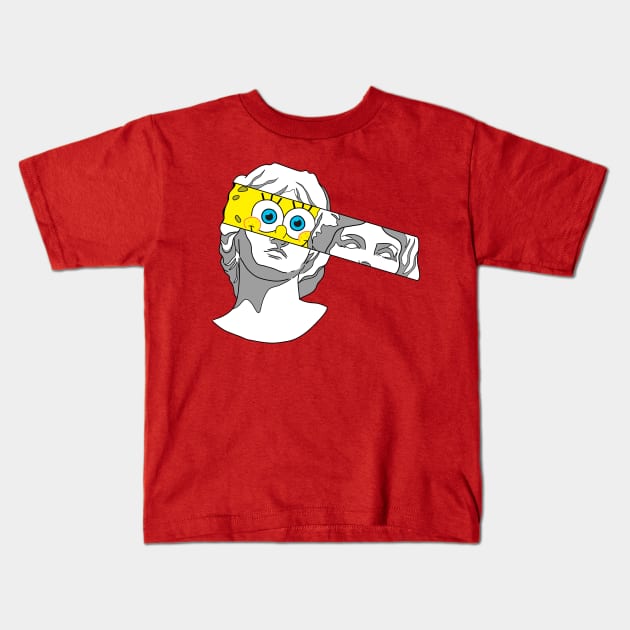 Escultura Bob Esponja Kids T-Shirt by LuisCaceres